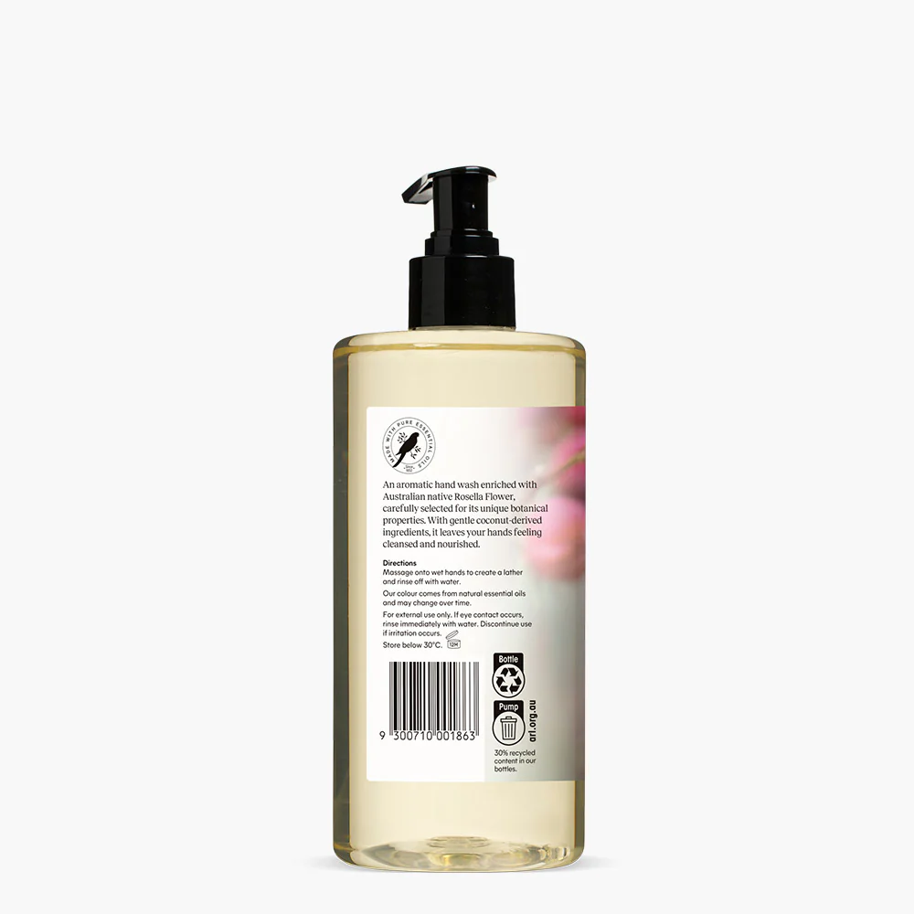 Rosella Flower & Rosehip Softening Hand Wash 500mL - Image 3
